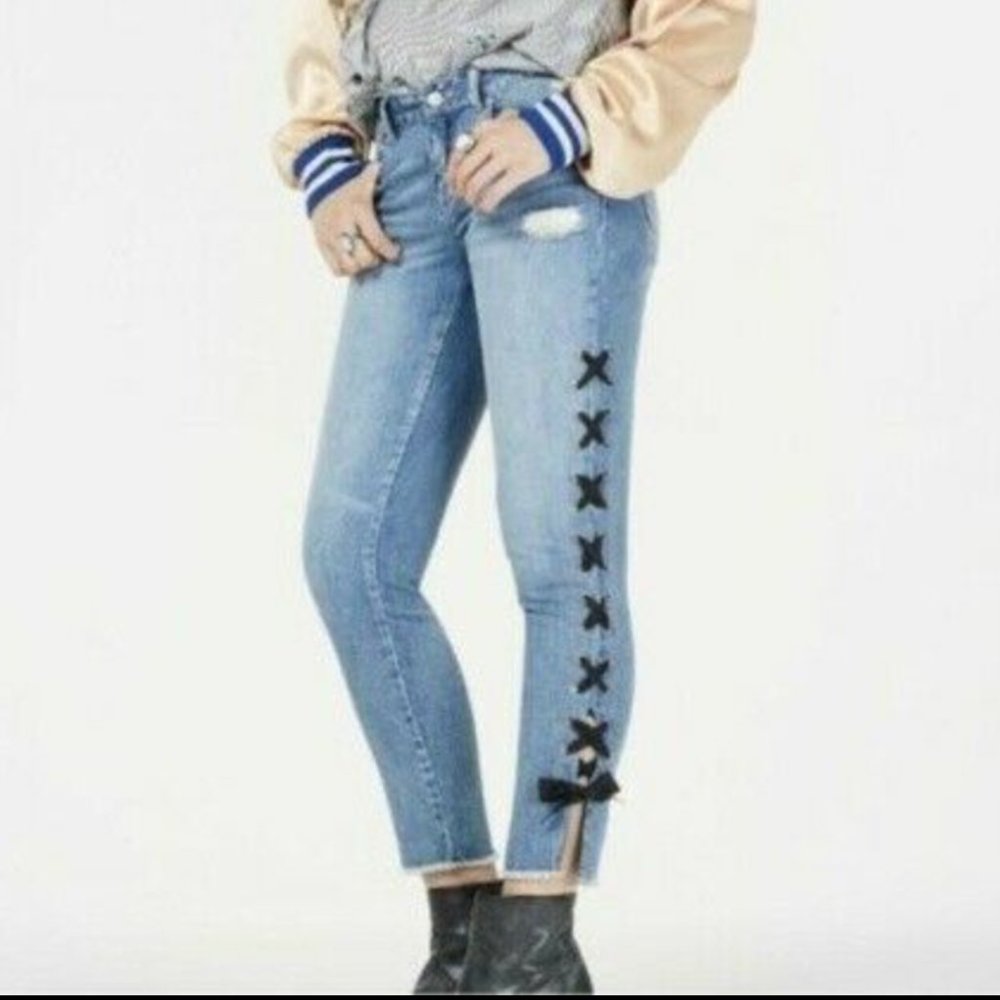 REWASH Jeans w/ Side Tie Ups